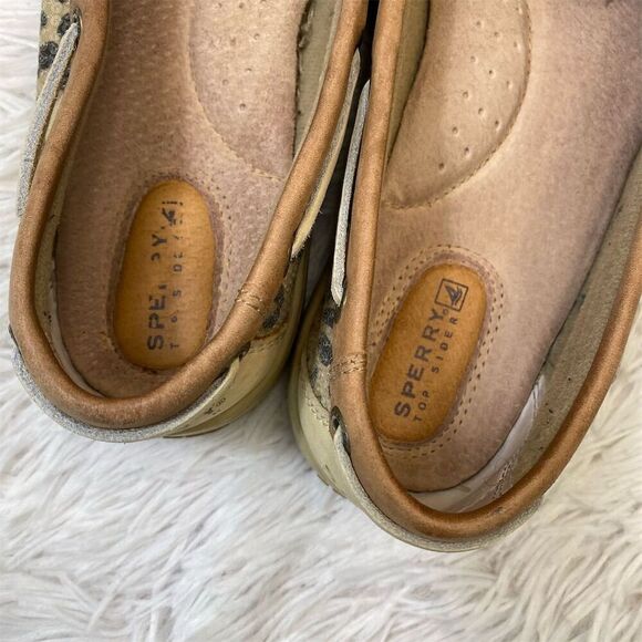 Sperry Angelfish Leopard Jacquard Slip-On Boat Shoes Women's Size 8.5 - Picture 9 of 10